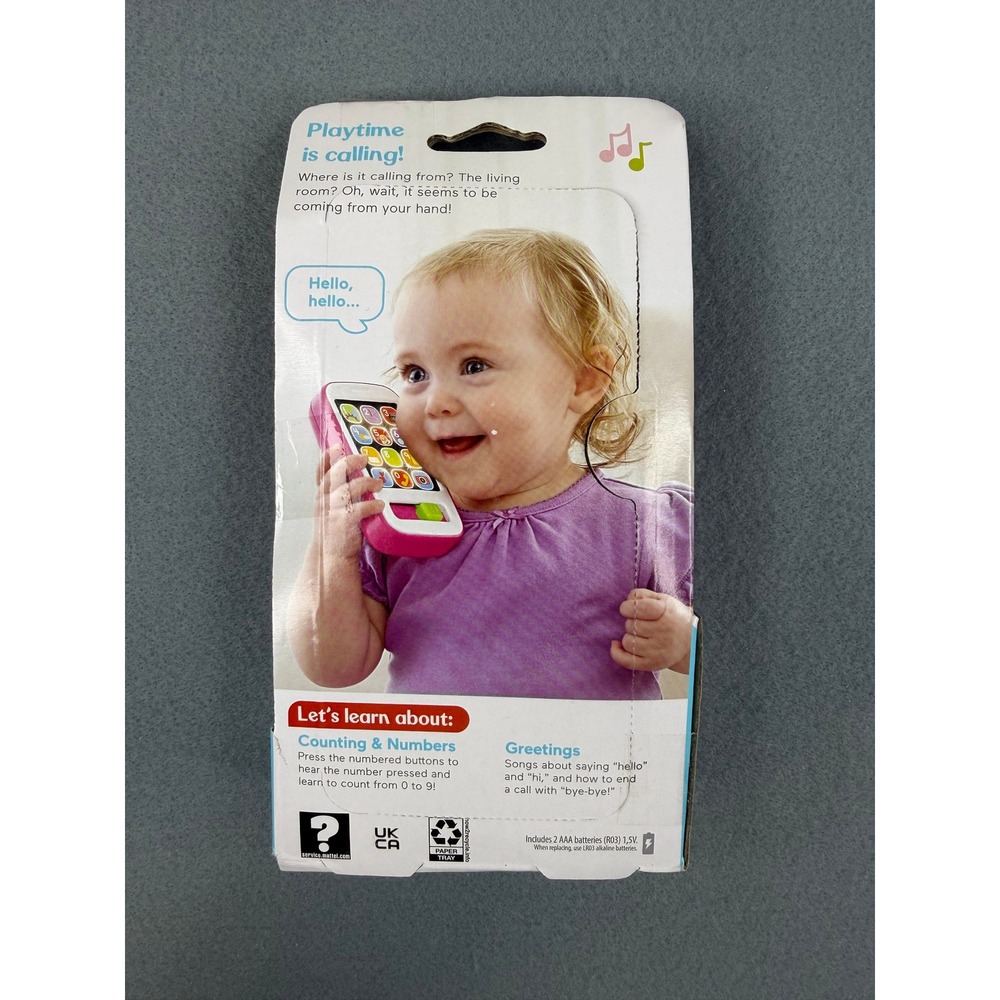 Fisher-Price Laugh & Learn Smart Phone Kids 6-36m Pink Musical Educational Toy - Picture 2 of 4
